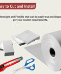 Ceramic fiber paper roll and cut sheets with scissors and utility knife for high-temperature insulation