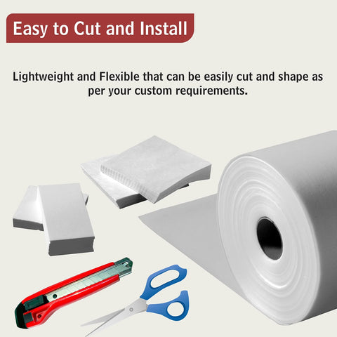 Ceramic fiber paper roll and cut sheets with scissors and utility knife for high-temperature insulation