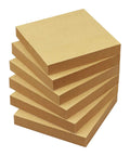 Stack of 6 kraft pads from 3x3 Self Stick Sticky Notes Set In 6 Bright Colors For Office School And Home, Easy To Post And Reuse
