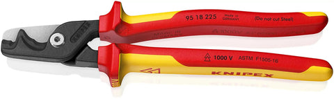 StepCut XL Cable Shears 1000V Insulated 9 Inch Beefy High Leverage Cable Cutters For Solid Copper And Aluminum Up To 2 AWG
