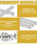 3mm X 50mm Dowel Pins Stainless Steel 304 30 Pack Shelf Pins for Shelves and Furniture Fixing shown in detail