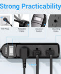Outdoor Weatherproof Power Strip With 3 Outlets 3 Ft Short Waterproof Extension Cord Surge Protector 16 AWG 1875W 15A