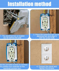 Step-by-step installation of 20 Pack Electrical Outlet Box Extenders With 40 Screws, One Gang Box Extender Kit For Receptacles And Switches
