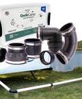 RV Sewer Connection Kit With Slip Fit Coupling Adapter For 3 Inch PVC Pipe, Leakproof Waste Plumbing System displayed at campground