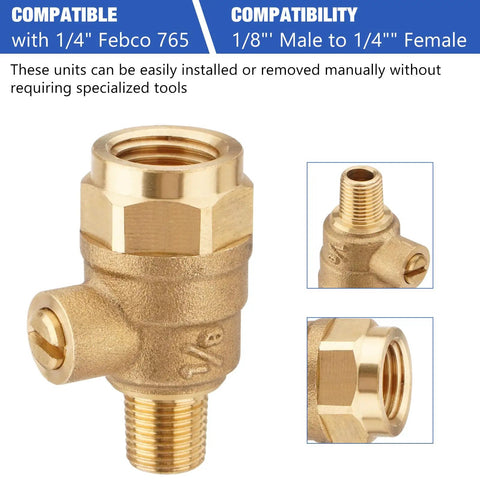 Four Pack Test Cocks One Eighth Inch Male To One Quarter Inch Female With PTFE Sealant Tape For Backflow Valves And Sprinkler Backflow Preventers DIY Friendly Pro Grade Compatible With Quarter Inch Female Connectors