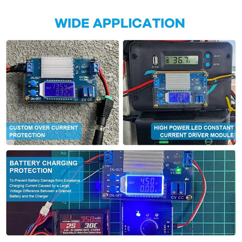 Beefy 12A DC To DC Step Down Power Supply Module With LCD Display output from 1.2V to 32V 0 to 12A adjustable CV CC buck converter