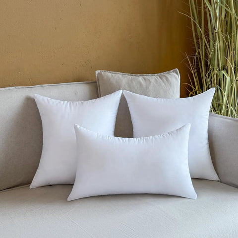 Set Of 2 12x20 Outdoor Pillow Inserts Waterproof For Patio Porch Couch And Outdoor Furniture White Rectangle Lumbar Throw Pillow Cushions Sofa Cushion Stuffers