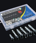 Heavy Duty Zinc Plated Steel Molly Bolt Wall Anchors Assortment Kit 80Pcs In 6 Sizes For Drywall Plaster And Tile with storage box