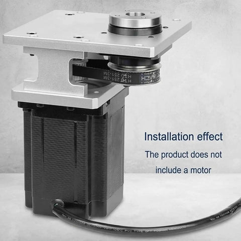 Knockout Precision Hollow Rotary Actuator Designed For 42Mm And 57Mm Stepper Motors with aluminum casing and timing belt clamp.