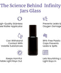 Black Ultraviolet Glass Roller Bottle 15 Ml Essential Oil Bottle With Glass Ball Roll On Tip Screw Top Airtight Leak Proof Cosmetic Container Round Bottle With Black Cap.