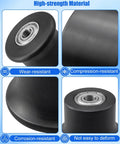Close-up of Six Piece Rolling Seat Trolley Wheels Replacement for Blaze with stainless steel bearings and high-strength nylon material.