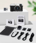 4K Digital Camera With 48MP Auto Focus, 16x Zoom, Flash Viewfinder And Dial, Vlogging Ready Anti Shake, Dual Batteries, SD Card Included