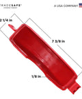 Gate Valve Lockout Device For Five To Six And A Half Inch Handles, OSHA Compliant Gas Lock, top view with dimensions