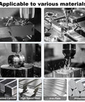 Various machining processes on metal showing 7 Piece M2 High Speed Steel Center Drill Bit Set for metal lathe tools in action