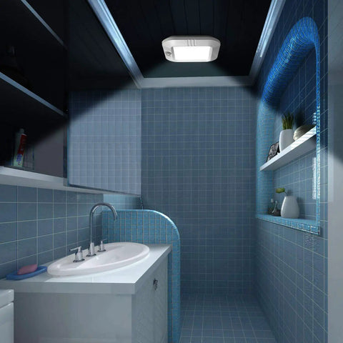 Motion Sensor LED Ceiling Light Battery Powered Indoor Light With Auto On Off 180 Lumen 6000K Cool Daylight For Stairways, Closets, Basements, Pantries No Wiring Needed 2 Pack Requires 4 AA Batteries Not Included