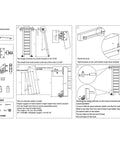 Installation diagram for Super Sturdy Retractable Sliding Ladder Track Hardware Kit For Heavy Duty Steel Floor Roller Mobile Ladder System, 300 Cm Track, Quiet Glide Rail For Library And Home, Easy Install, Smooth Operation, Safe Reach And Smart Storage.