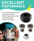 Collet Nut Kit Replacement For Makita Drills And Rotary Tools One Quarter Inch Six Point Three Five Millimeter Six Millimeter Compatible
