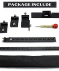 Cabinet Hardware Jig Aluminum Template Tool For Fast And Accurate Handle And Pull Installations with measuring rulers and case