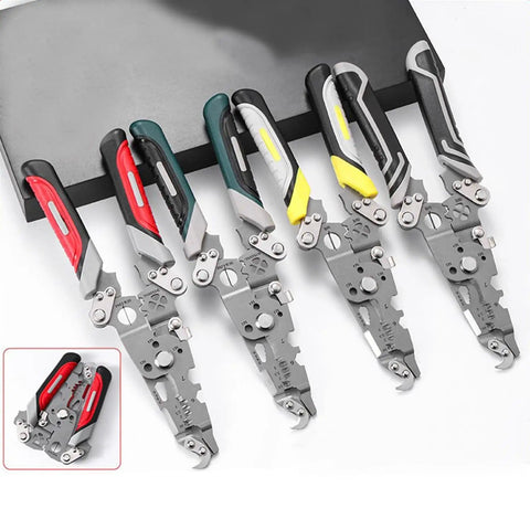 18 In 1 Foldable Wire Stripper Tool With Crimpers And Cutters, Pro Grade And DIY Ready, Multifunctional Set, Assorted Colors