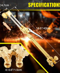 Type Cutting Attachment Torch Handle For Oxygen And Acetylene Cutting And Welding, Medium Duty, product with size details