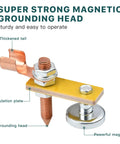 Close-up of Two Piece Magnetic Welding Clamp Set with insulated copper tail and strong suction cups