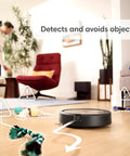 Self-Emptying Robot Vacuum With Ultra Strong Suction And Obstacle Detection, 60 Day Auto-Empty, Pet Friendly Cleaning moving in living room