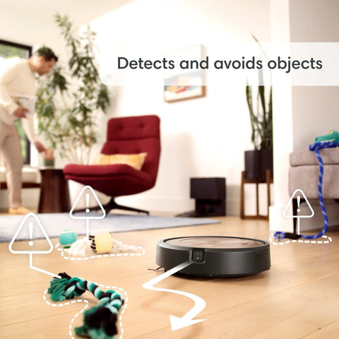 Self-Emptying Robot Vacuum With Ultra Strong Suction And Obstacle Detection, 60 Day Auto-Empty, Pet Friendly Cleaning moving in living room