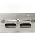 Heavy Duty Self Centering Dowel Jig With Quick Swap Sleeves For 1/4 3/8 And 5/16 Bits Premium woodworking drill guide front view.