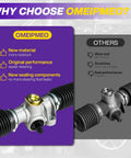 Comparison of Precedent Steering Gear Box Assembly For Club Car Onward Tempo 2004 Up Golf Carts Replaces OEM 102288601 103679701 Heavy Duty Steering Rack For Gas And Electric Models Delivers Smooth Reliable Handling showing durability benefits.