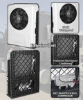12V 9500BTU Mini Split Truck Air Conditioner With Brushless Motor IPX6K waterproof exterior unit featuring thickened aluminum condenser