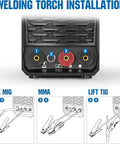 135 Amp 110V 220V Dual Voltage MIG Welder 3 In 1 Flux Core MIG Lift TIG And Stick Portable Welder installation guide