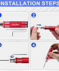 Installation steps for Model Scriber Tool For Resin And Gundam Carving With Seven Blades 0.1 0.2 0.4 0.6 0.8 1.0 2.0mm