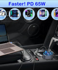 Badass 6In1 Cigarette Lighter Splitter With Pd 65W Usb Port And Live Voltage Display Straight Fire 300W Car Charger Adapter For Any Ride Plug And Chill Dual Socket Rig Accessory with laptop in car console