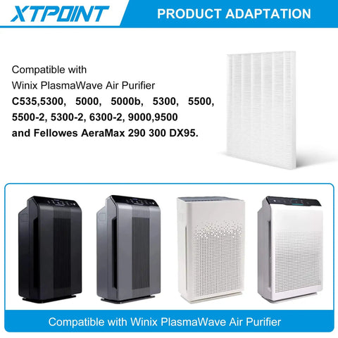 XTPOINT air purifier filter compatible with C535, 5300, 5000, 5000b, 5300-2, 5500, 5500-2, AeraMax, PlasmaWave purifiers.