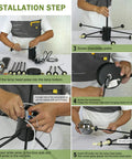 Installation steps for Six Light Black Glass Globe Sputnik Chandelier For Dining Room And Living Room with G9 socket