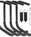 Overhead Garage Storage Rack Heavy Duty Ceiling Hooks Utility Hanger For Ladders Bikes Lumber Tools And Other Bulky Gear Ceiling Mount System Set Of 4