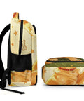 Side view of Happy Golden Retriever Printed Backpack For Everyday Carry Unisex Large Capacity Daypack Durable Polyester
