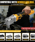Heavy Duty Right Angle Impact Wrench Compatible With Dewalt 20V Max Cordless in use with sleek design for automotive tasks.