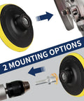 4 Inch Angle Grinder Sanding Discs Kit With Cushion Pads And Backing Pad, adapter options for drills and angle grinders