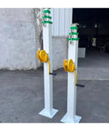 Heavy Duty Manual Telescopic Lift Pole With Smooth Glide Hand Crank Winch for Studio Camera, 6 meter height with sturdy construction.
