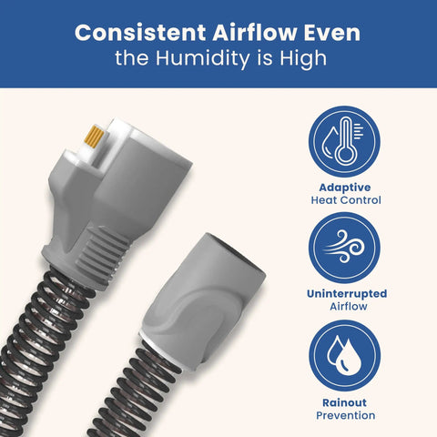 Close-up of Series 11 Tubing Replacement Hose With No Leak Design For Everyday Comfort Durable Flexible Black Air Tubing