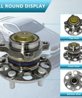 Display of Pair 512544 Rear Wheel Bearing Hub Assembly for Acura TLX 2015-2020 and Accord 2013-2023, ABS, 5-lug, OEM-style replacement