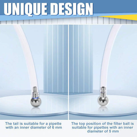 Two white foam cannon hoses with metal fittings and stainless steel filter balls, 9-inch, for foam lance
