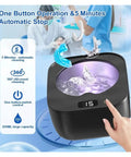 Slick White Ultrasonic Denture Washing Pod For Clear Retainers And Dainty Jewelry Fast Vibration Cycle scrubbing aligners.