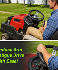 Tool Free Steering Wheel Knob For 3.45 To 4.9 Inch Steering Wheels, Easy On Off Spinner For Cars Trucks Mowers Tractors Boats With No Screws Or Tools Needed Red Metal Bearing installed on mower