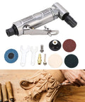 High Octane Right Angle Air Die Grinder With 20000 RPM Speed Built In Regulator And Tungsten Steel Motor For Heavy Duty Grinding Polishing Deburring Fits 1/4 And 1/8 Chucks and accessories on wood carving.