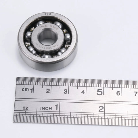 XiKe 6300-C3 deep groove ball bearing, open style, steel, C3 clearance, bore 10 mm, OD 35 mm, width 11 mm