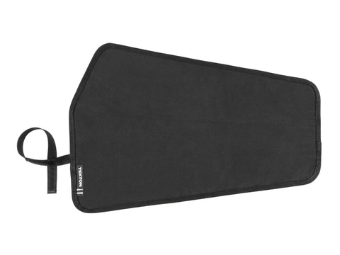 20 Piece Punch And Chisel Roll-Up Pouch For Portable Carry Of Your Punch And Chisel Set PNC99001 in black material, unfolded