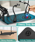 Helping Hands Soldering Station With 10X Magnifying Glass And LED Light Four Magnetic PCB Holder Arms Non Slip Weighted Base