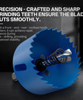 Close-up of 1 Inch Bi Metal Hole Saw With Center Drill For Quick Clean Holes In Wood Plastic Drywall And Thin Sheet Metal